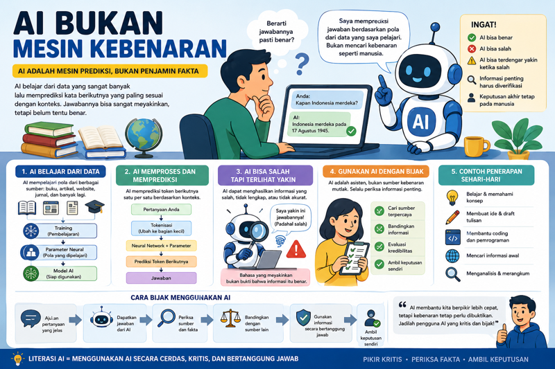 AI Bukan Mesin Kebenaran : Memahami Mengapa Kita Tidak Boleh Langsung Mempercayai Jawaban AI