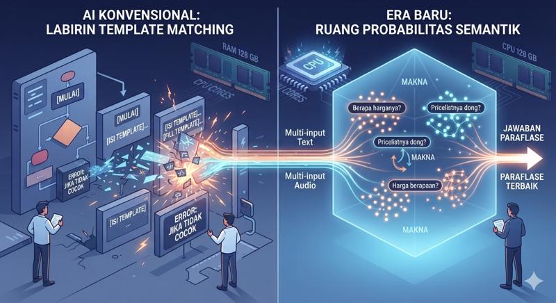 Runtuhnya Ilusi Template Matching: Mengapa Masa Depan AI Lokal Berada di Ruang Probabilitas Semantik